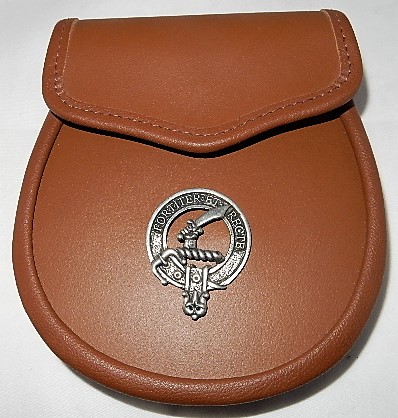 Elliot Clan Badge Leather Sporran