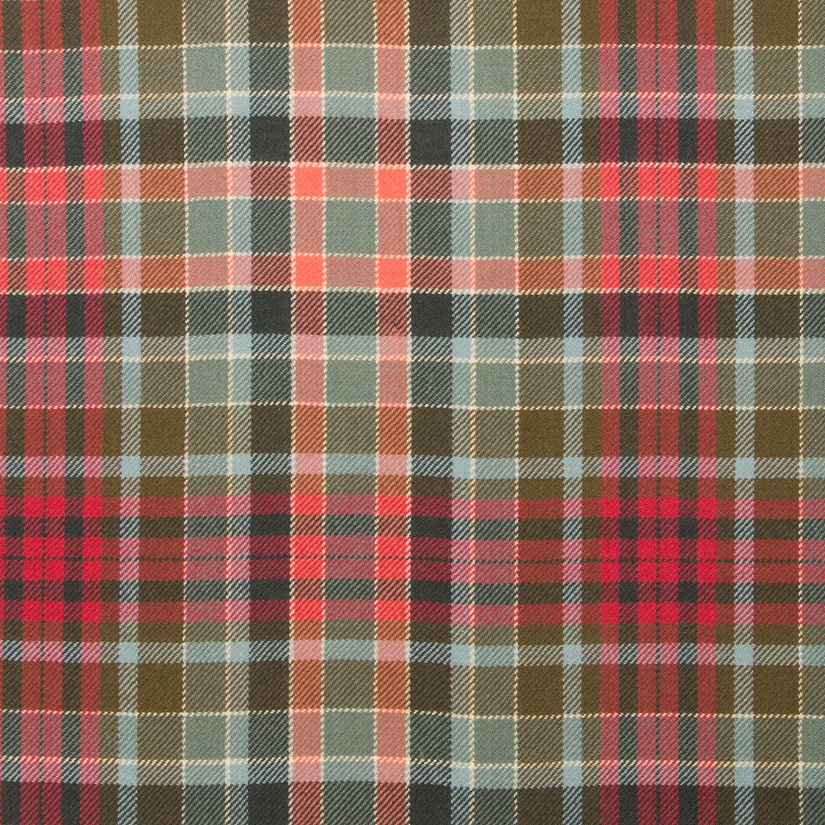 Gordon Red Weathered Tartan Fabric - Click Image to Close