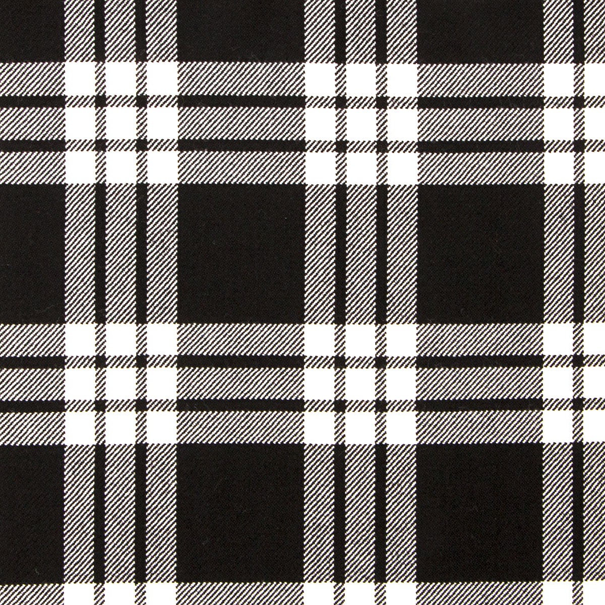 MacFarlane Black & White Heavy Weight Tartan Fabric