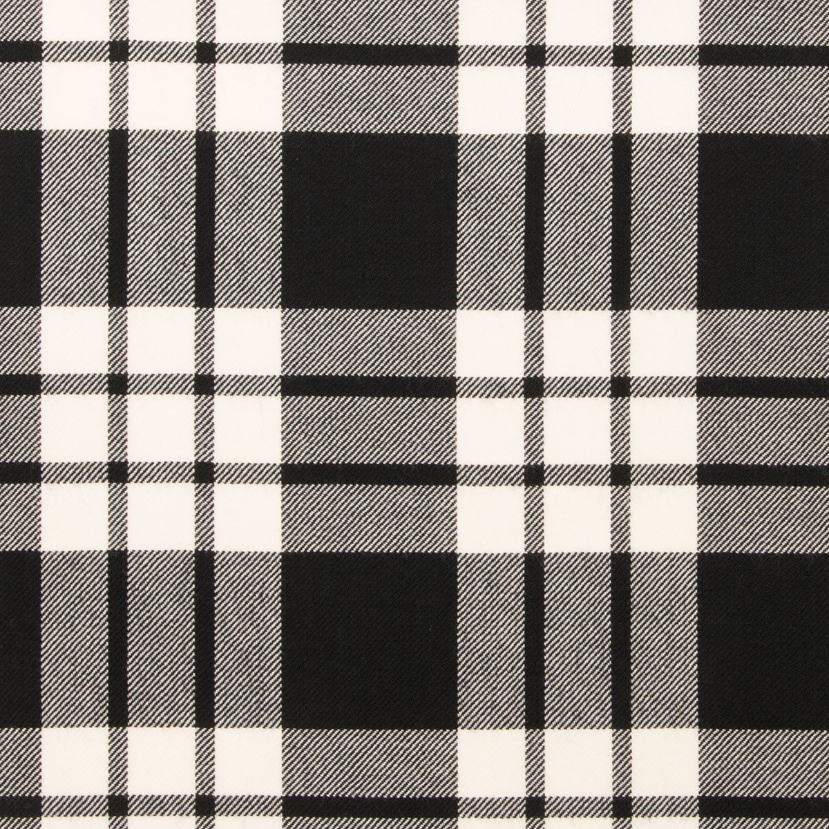 MacFarlane Black & White Tartan Fabric - Click Image to Close