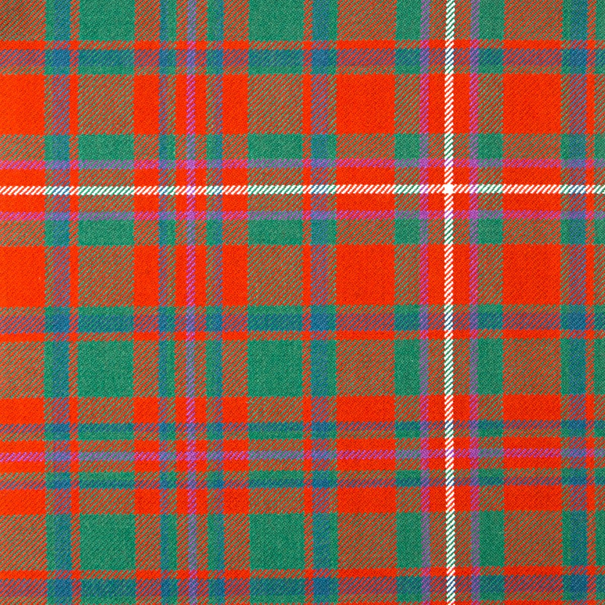 MacKinnon Red Ancient Heavy Weight Tartan Fabric - Click Image to Close