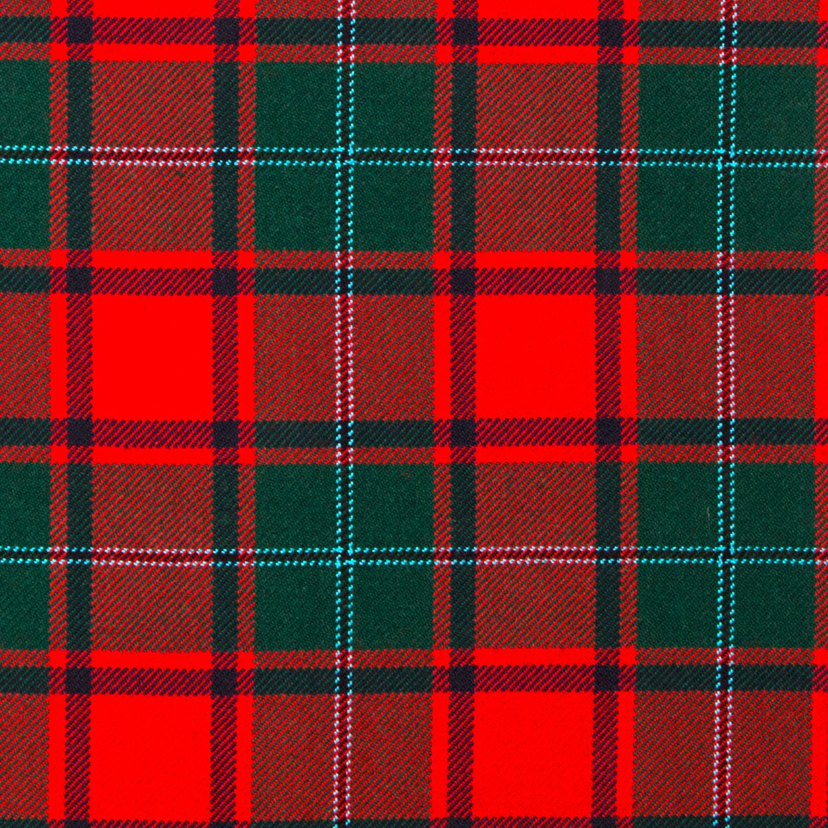 MacPhail Red Modern Heavy Weight Tartan Fabric - Click Image to Close