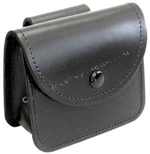 Black Leather Pouch Wallet - Standard