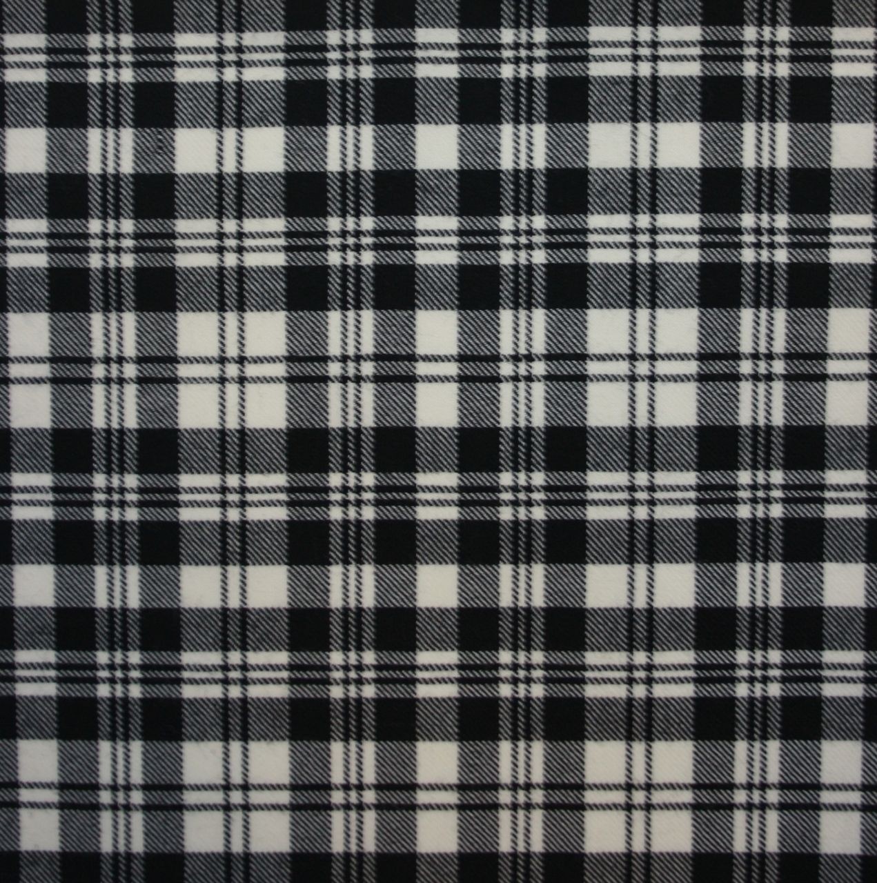 Scott Black & White Modern Tartan Fabric - Click Image to Close